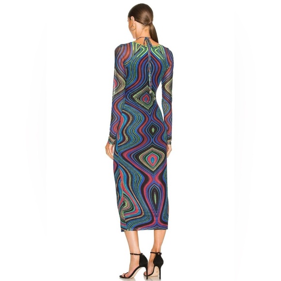 AFRM Zoya Dress in Electric Swirl size xs - Picture 2 of 4